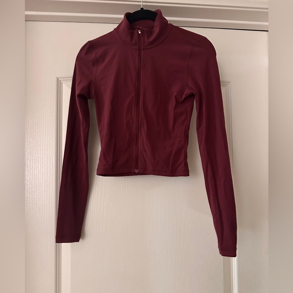 TNA Jackets & Blazers - TnAction burgundy wine zip up activewear jacket size XS